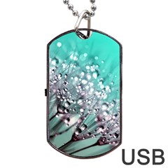 Dandelion Seeds Flower Nature Dog Tag Usb Flash (two Sides) by Pakrebo