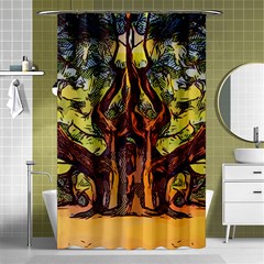 Tree Monster Maestro Landscape Shower Curtain 48  X 72  (small)  by Pakrebo