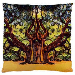 Tree Monster Maestro Landscape Large Flano Cushion Case (two Sides) by Pakrebo