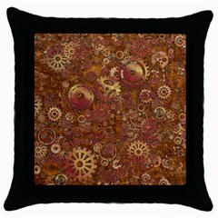 Gears Cogs Industrial Machinery Throw Pillow Case (black) by Pakrebo