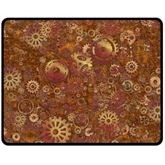 Gears Cogs Industrial Machinery Fleece Blanket (medium)  by Pakrebo