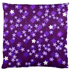 Textile Cross Pattern Square Large Cushion Case (one Side) by Pakrebo