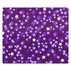 Textile Cross Pattern Square Double Sided Flano Blanket (small)  by Pakrebo