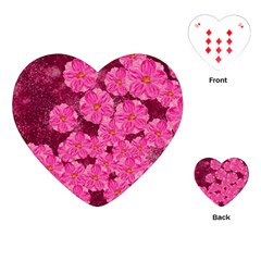 Cherry Blossoms Floral Design Playing Cards (heart) by Pakrebo