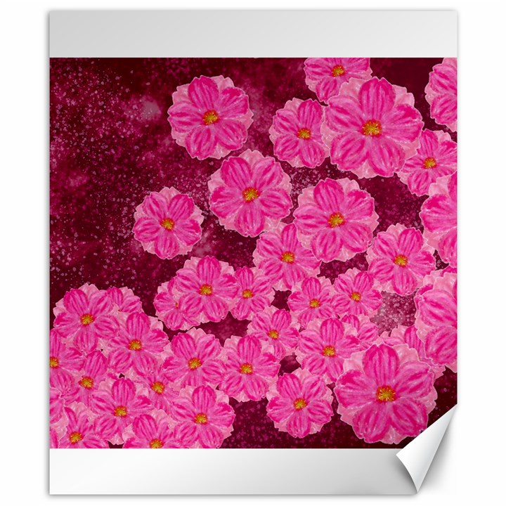 Cherry Blossoms Floral Design Canvas 8  x 10 