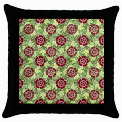 Seamless Pattern Leaf The Pentagon Throw Pillow Case (black) by Pakrebo