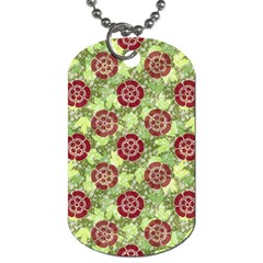 Seamless Pattern Leaf The Pentagon Dog Tag (one Side) by Pakrebo