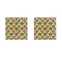 Seamless Pattern Leaf The Pentagon Cufflinks (square) by Pakrebo