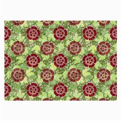 Seamless Pattern Leaf The Pentagon Large Glasses Cloth (2-side) by Pakrebo