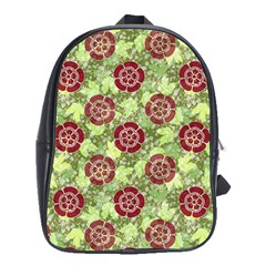 Seamless Pattern Leaf The Pentagon School Bag (xl) by Pakrebo