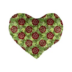 Seamless Pattern Leaf The Pentagon Standard 16  Premium Heart Shape Cushions