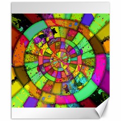 Color Abstract Rings Circle Center Canvas 8  X 10  by Pakrebo