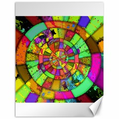 Color Abstract Rings Circle Center Canvas 12  X 16  by Pakrebo