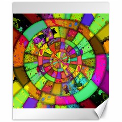 Color Abstract Rings Circle Center Canvas 16  X 20  by Pakrebo