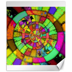 Color Abstract Rings Circle Center Canvas 20  X 24  by Pakrebo