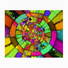 Color Abstract Rings Circle Center Small Glasses Cloth (2-side) by Pakrebo