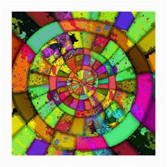 Color Abstract Rings Circle Center Medium Glasses Cloth (2-side) by Pakrebo