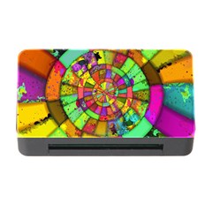 Color Abstract Rings Circle Center Memory Card Reader With Cf