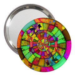 Color Abstract Rings Circle Center 3  Handbag Mirrors by Pakrebo