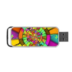 Color Abstract Rings Circle Center Portable Usb Flash (one Side) by Pakrebo