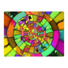 Color Abstract Rings Circle Center Double Sided Flano Blanket (mini)  by Pakrebo