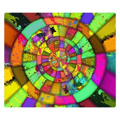 Color Abstract Rings Circle Center Double Sided Flano Blanket (small)  by Pakrebo