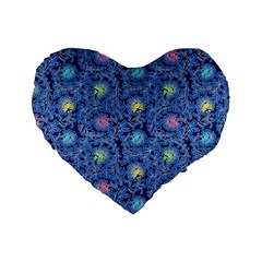 Floral Design Asia Seamless Pattern Standard 16  Premium Heart Shape Cushions