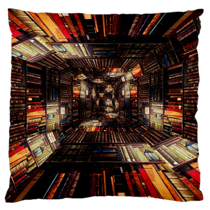 Library Tunnel Books Stacks Standard Flano Cushion Case (One Side)