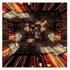 Library Tunnel Books Stacks Large Satin Scarf (Square)