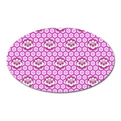 Paulownia Flowers Japanese Style Oval Magnet by Pakrebo