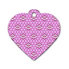 Paulownia Flowers Japanese Style Dog Tag Heart (two Sides) by Pakrebo