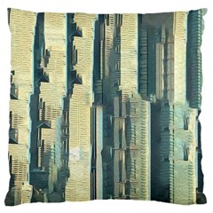 Illustrations Texture Abstract Buildings Large Cushion Case (one Side) by Pakrebo