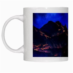 Landscape Sci Fi Alien World White Mugs by Pakrebo