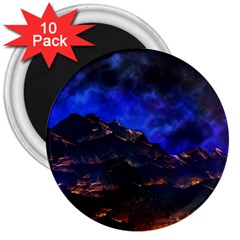 Landscape Sci Fi Alien World 3  Magnets (10 Pack)  by Pakrebo