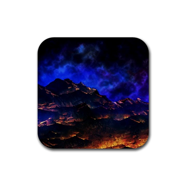 Landscape Sci Fi Alien World Rubber Coaster (Square) 