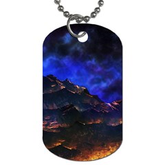 Landscape Sci Fi Alien World Dog Tag (one Side) by Pakrebo