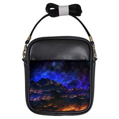 Landscape Sci Fi Alien World Girls Sling Bag by Pakrebo