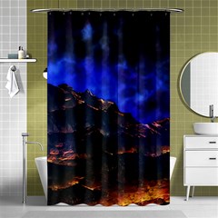 Landscape Sci Fi Alien World Shower Curtain 48  X 72  (small)  by Pakrebo