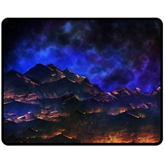 Landscape Sci Fi Alien World Double Sided Fleece Blanket (medium)  by Pakrebo