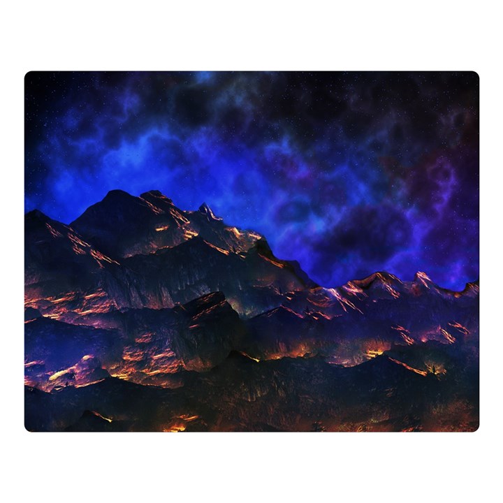 Landscape Sci Fi Alien World Double Sided Flano Blanket (Large) 