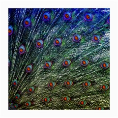 Peacock Feathers Colorful Feather Medium Glasses Cloth by Pakrebo