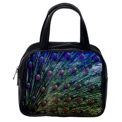 Peacock Feathers Colorful Feather Classic Handbag (one Side) by Pakrebo