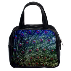 Peacock Feathers Colorful Feather Classic Handbag (two Sides) by Pakrebo