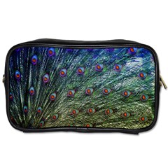 Peacock Feathers Colorful Feather Toiletries Bag (two Sides) by Pakrebo