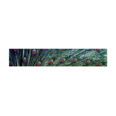 Peacock Feathers Colorful Feather Flano Scarf (mini) by Pakrebo