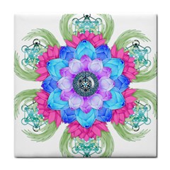 Lotus Flower Bird Metatron S Cube Tile Coasters by Pakrebo