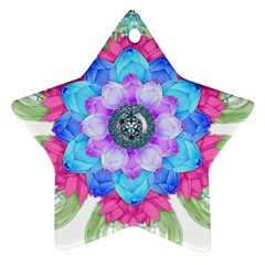 Lotus Flower Bird Metatron S Cube Ornament (star) by Pakrebo