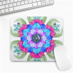 Lotus Flower Bird Metatron S Cube Large Mousepads by Pakrebo