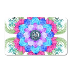 Lotus Flower Bird Metatron S Cube Magnet (rectangular) by Pakrebo