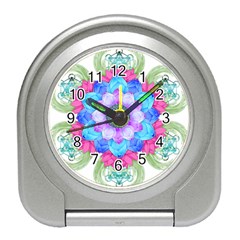 Lotus Flower Bird Metatron S Cube Travel Alarm Clock by Pakrebo